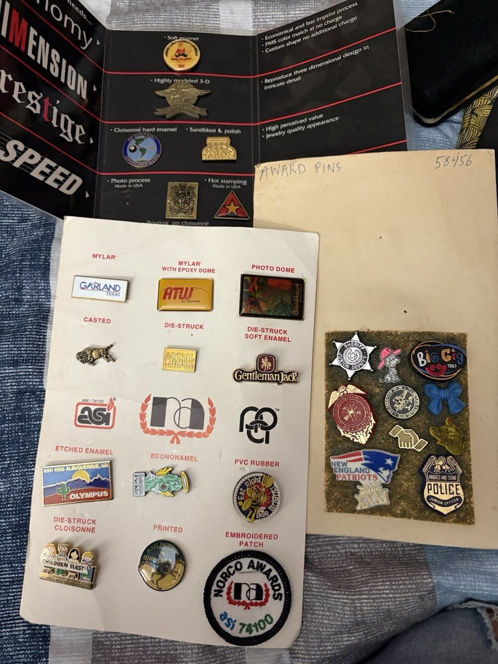 Lot of Vintage Pins and Material Guide (Sheriff, Police, Patriots) Lot 28